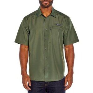 Eddie Bauer Men's Woven Tech Shirt Duck Green XXL